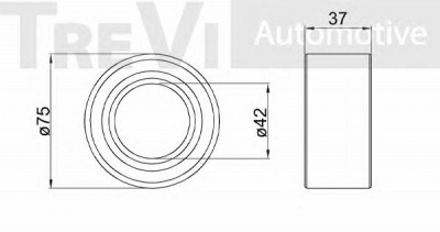 TREVI AUTOMOTIVE wb1149 -  Комплект подшипника ступицы колеса